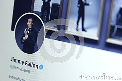 Jimmy Fallon twitter Editorial Stock Photo