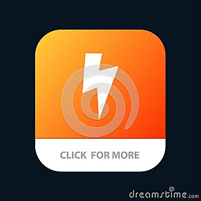 Twitter, Power, Media Mobile App Button. Android and IOS Glyph Version Vector Illustration