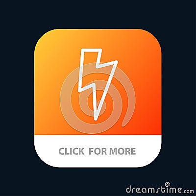 Twitter, Power, Media Mobile App Button. Android and IOS Line Version Vector Illustration