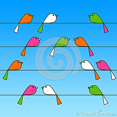 Twittering birds Stock Photo