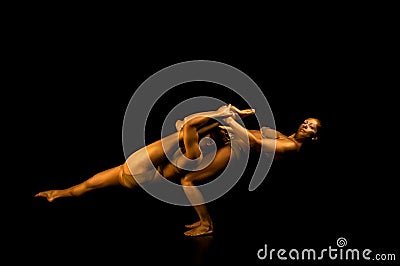 Two acrobatic girl Stock Photo