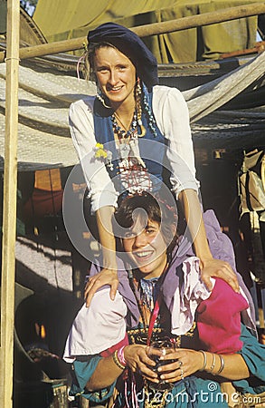 Two Actresses At The Renaissance Faire, Agoura, California Editorial Stock Photo