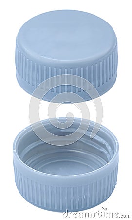 Isolated Silver Plastic Bottle Caps Stock Photo