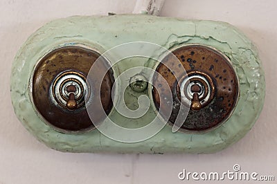 Two antigue switches Stock Photo