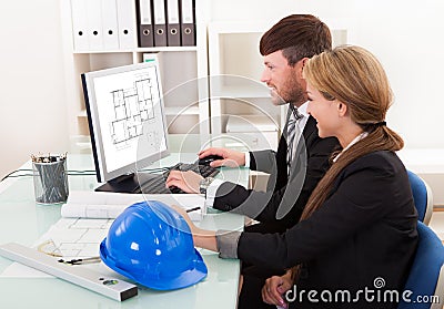 Two architects or structural engineers Stock Photo