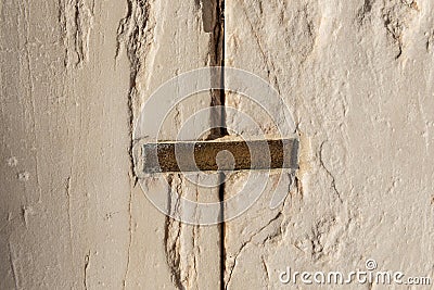 Two architectural detais fastened with a staple Stock Photo
