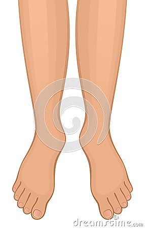 Two bare feet Vector Illustration