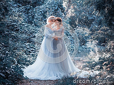 Two beautiful princess Stock Photo