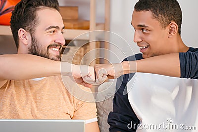 Two best friends men Stock Photo