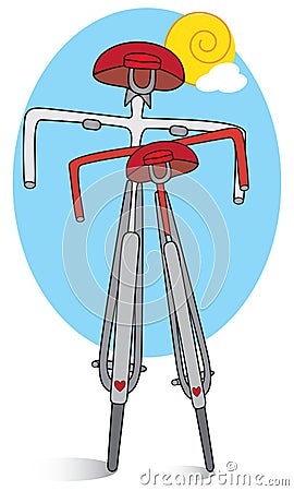 Two bicycles Vector Illustration