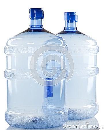 Two big bottles of water Stock Photo