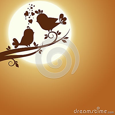 Two birds in love Stock Photo