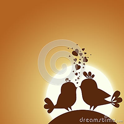 Two birds in love Stock Photo