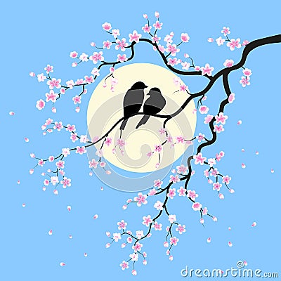 Two birds Vector Illustration