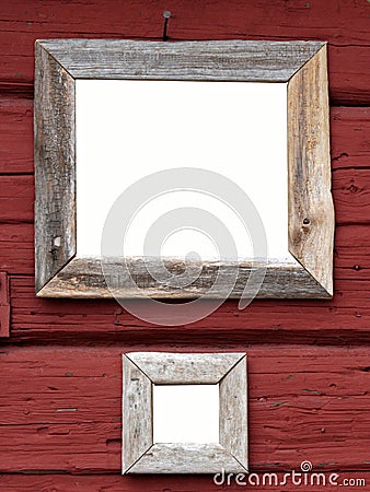 Two blank framed signs Stock Photo