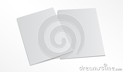 Two blank magazine covers on white background Vector Illustration