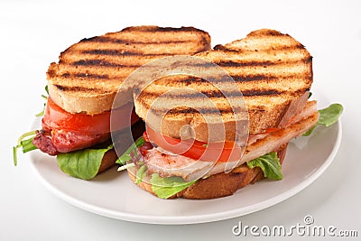 Two BLT sandwiches Stock Photo