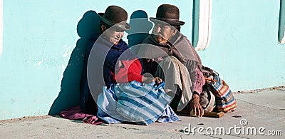 Two Bolivian women Editorial Stock Photo