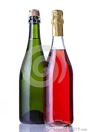 Two bottles of champagne Stock Photo