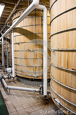 Two Bourbon Mash Tank Stock Photo