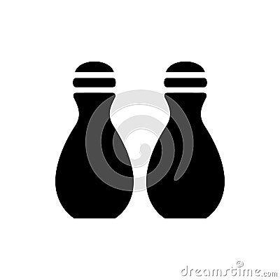 Two bowling pins Icon Vector Illustration