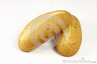 Two bread rolls Stock Photo