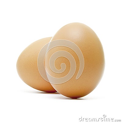 Two Brown Eggs Stock Photo