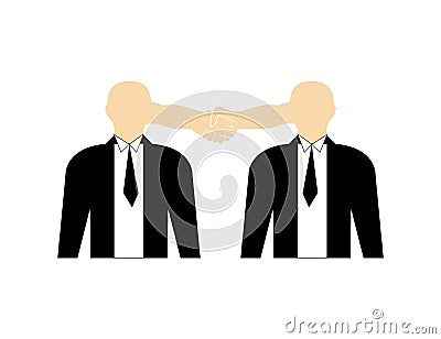 Two business people making a spiritual connection Vector Illustration