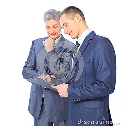 Two businessmen conclude a deal Stock Photo