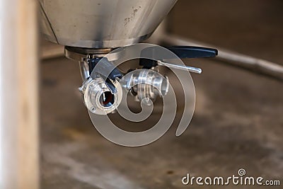 Two butterfly valves with a grip handle Stock Photo