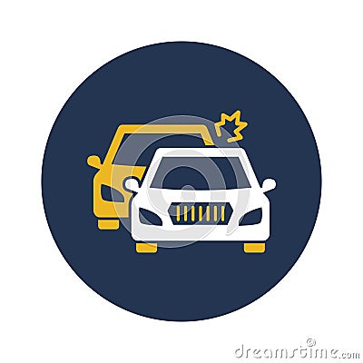 Two car collision Isolated Vector icon that can be easily modified or edited Vector Illustration