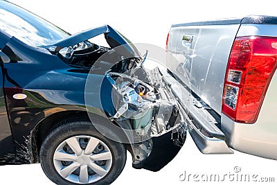 Two car involving crash accident Stock Photo