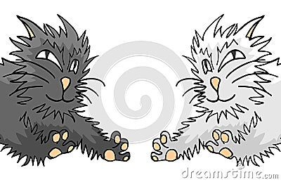 Two cats Vector Illustration