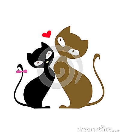 Two cats in love Stock Photo