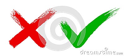 Two check mark - vector Stock Photo