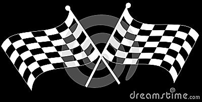 Two checkered flags Vector Illustration