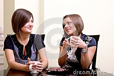 Two cheerful girls. Stock Photo