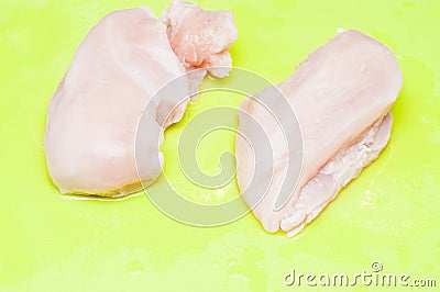 Cooking the perfect food for the athlete from chicken meat Stock Photo