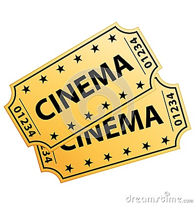 Two cinema tickets Vector Illustration