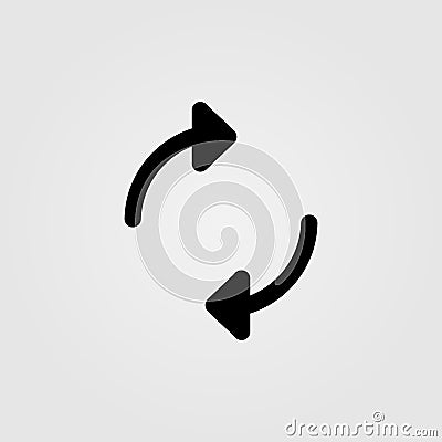 Two circulating arrows icon. Reload, refresh symbol Vector Illustration