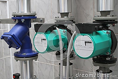 Two circulating pumps Stock Photo