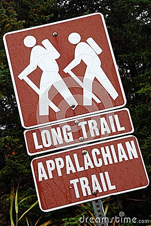 Appalachian and Long Trail converge Stock Photo