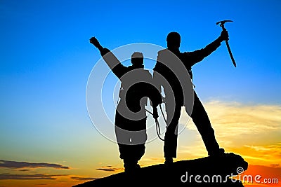 Two climbers Stock Photo