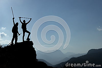 Spectacular summit achievements Stock Photo