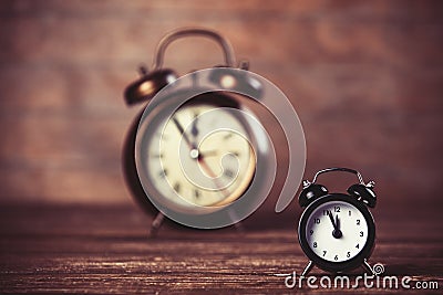 Two clocks Stock Photo