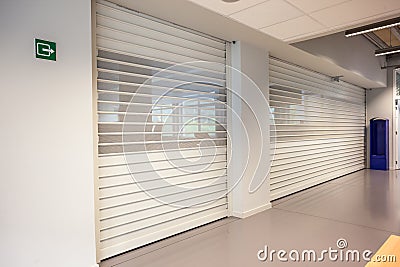 Two closed shutter Stock Photo