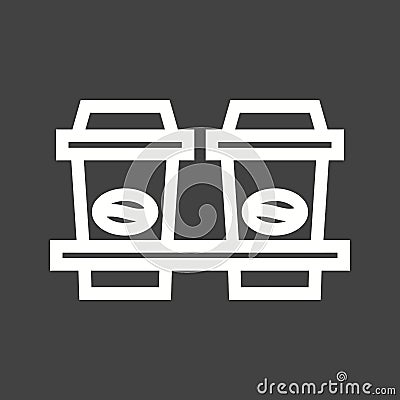 Two Coffees Vector Illustration