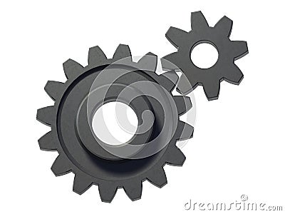 Two cogwheels Stock Photo