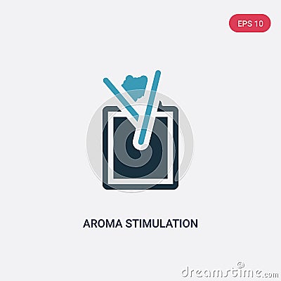 Two color aroma stimulation vector icon from sauna concept. isolated blue aroma stimulation vector sign symbol can be use for web Vector Illustration