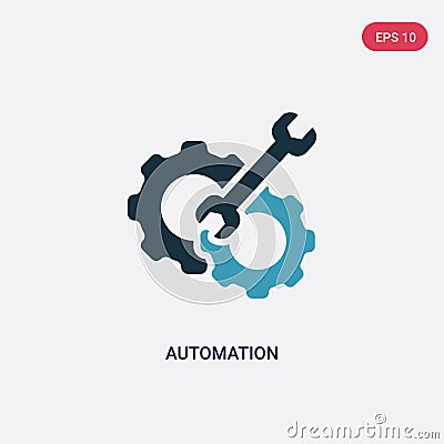 Two color automation vector icon from smart house concept. isolated blue automation vector sign symbol can be use for web, mobile Vector Illustration